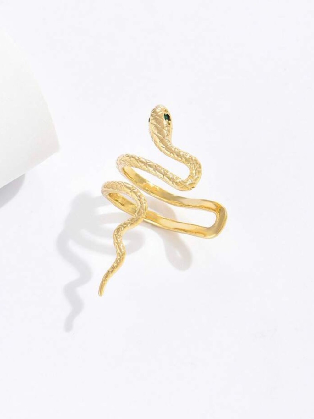 Gothic Ear Cuff Snake Gold tone Lightweight sweet Reptile Minimalist NWT - Picture 2 of 2
